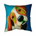 Fondo 20 x 20 in. Colorful Beagle Dog-Double Sided Print Indoor Pillow FO2791491